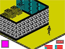 In game image of Strike Force Cobra on the Sinclair ZX Spectrum.