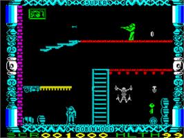 In game image of Super Robin Hood on the Sinclair ZX Spectrum.