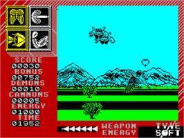 In game image of Superman - The Man Of Steel on the Sinclair ZX Spectrum.