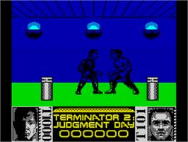 In game image of Terminator 2 - Judgment Day on the Sinclair ZX Spectrum.