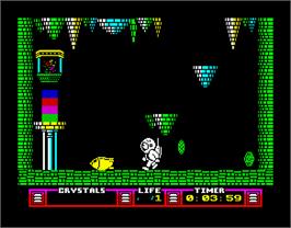 In game image of The Arc of Yesod on the Sinclair ZX Spectrum.