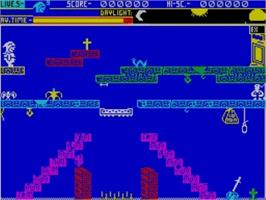 In game image of The Master on the Sinclair ZX Spectrum.