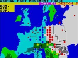 In game image of Theatre Europe on the Sinclair ZX Spectrum.