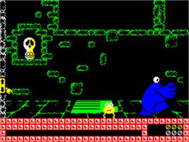 In game image of Through The Trap Door on the Sinclair ZX Spectrum.