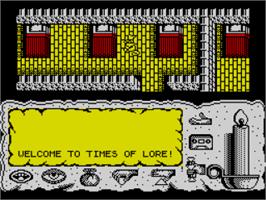 In game image of Times Of Lore on the Sinclair ZX Spectrum.