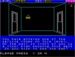 In game image of Titanic - The Adventure Begins on the Sinclair ZX Spectrum.
