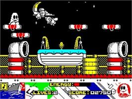 In game image of Titanic Blinky on the Sinclair ZX Spectrum.
