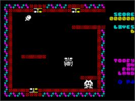 In game image of Toofy In Fan Land on the Sinclair ZX Spectrum.