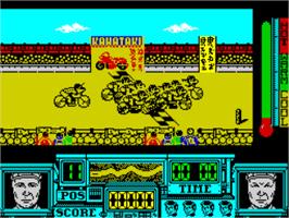 In game image of Tour De Force on the Sinclair ZX Spectrum.