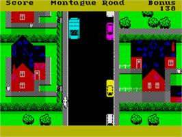 In game image of Trashman on the Sinclair ZX Spectrum.
