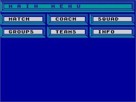 In game image of Trevor Brooking's World Cup Glory on the Sinclair ZX Spectrum.