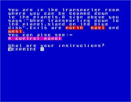 In game image of Trivial Pursuit on the Sinclair ZX Spectrum.