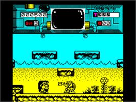 In game image of Turbo The Tortoise on the Sinclair ZX Spectrum.