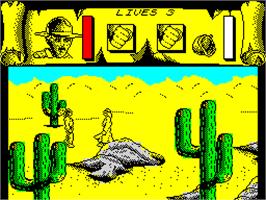 In game image of Tusker on the Sinclair ZX Spectrum.
