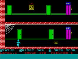 In game image of Vampire Killer on the Sinclair ZX Spectrum.