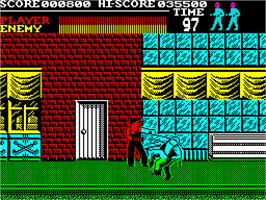In game image of Vigilante on the Sinclair ZX Spectrum.