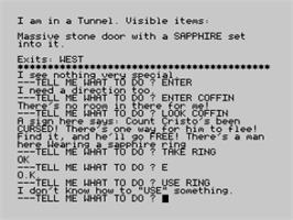 In game image of Voodoo Castle on the Sinclair ZX Spectrum.