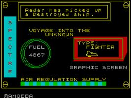 In game image of Voyage into the Unknown on the Sinclair ZX Spectrum.