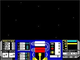 In game image of Warp Factor 6 on the Sinclair ZX Spectrum.