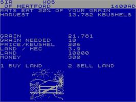 In game image of Who Would Be King on the Sinclair ZX Spectrum.