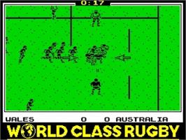 In game image of World Class Rugby on the Sinclair ZX Spectrum.