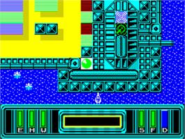 In game image of Xarq - The Zimmerman Trenches on the Sinclair ZX Spectrum.