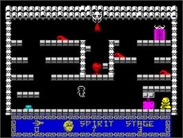 In game image of Yokai Monk on the Sinclair ZX Spectrum.
