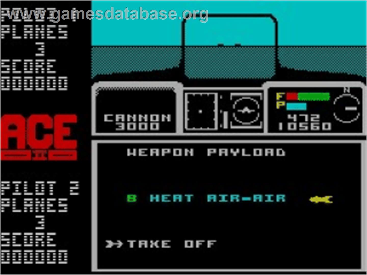 ACE 2 - Sinclair ZX Spectrum - Artwork - In Game
