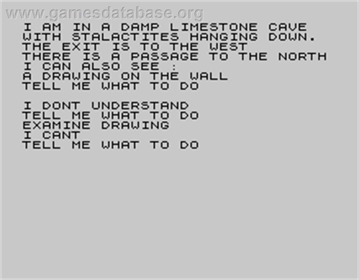 Adventure A: Planet of Death - Sinclair ZX Spectrum - Artwork - In Game
