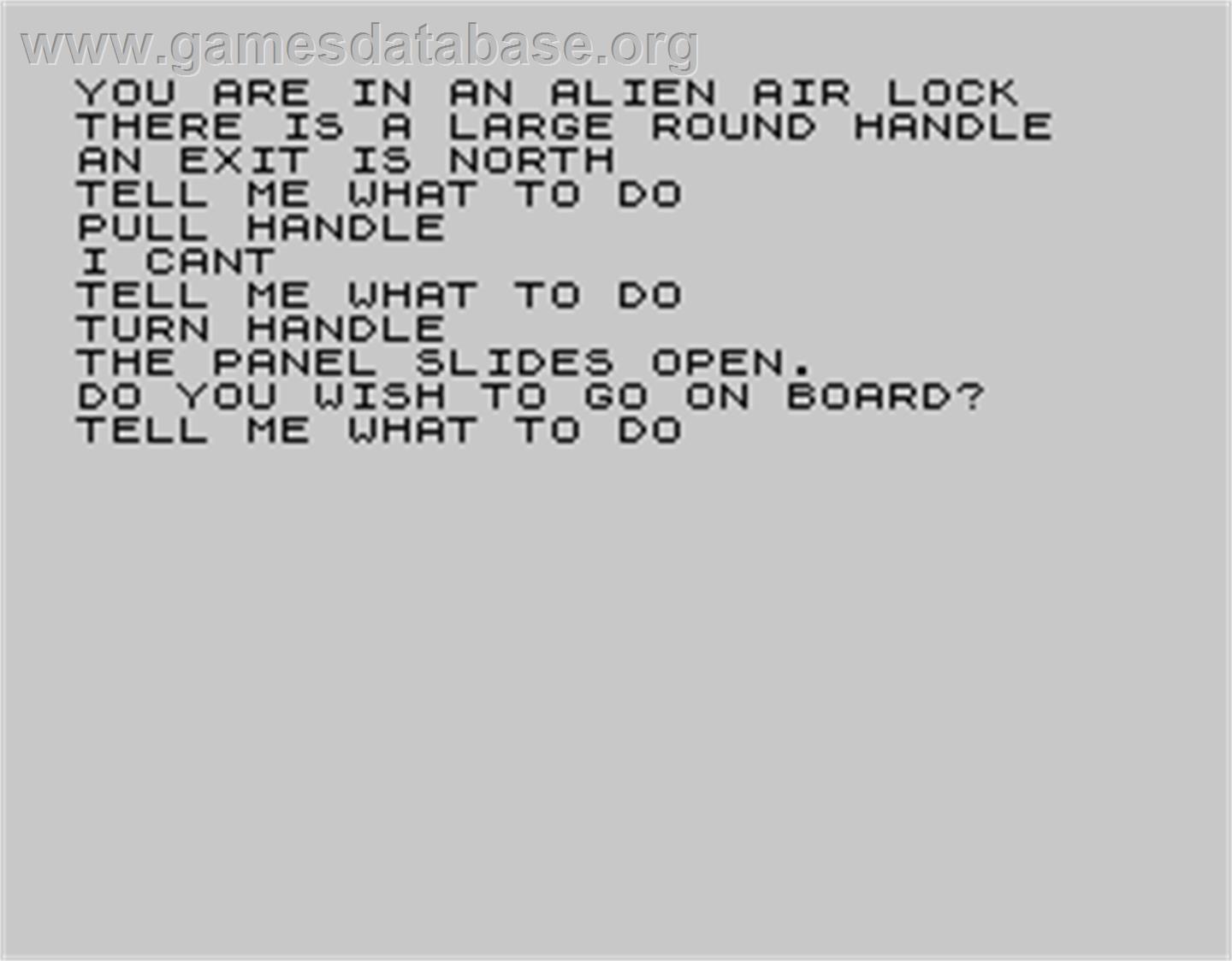 Adventure C: Ship Of Doom - Sinclair ZX Spectrum - Artwork - In Game