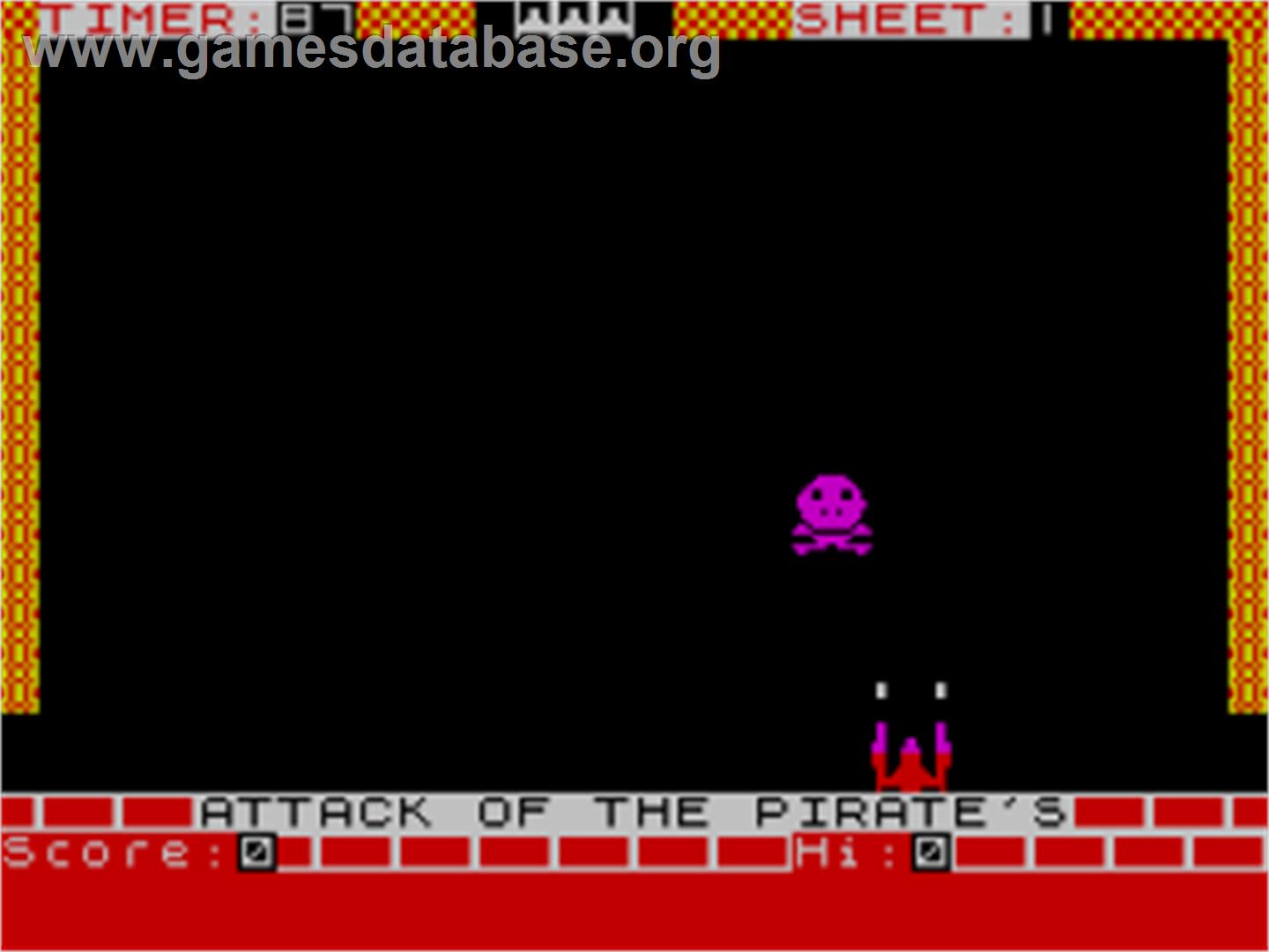 Alien Rupture - Sinclair ZX Spectrum - Artwork - In Game