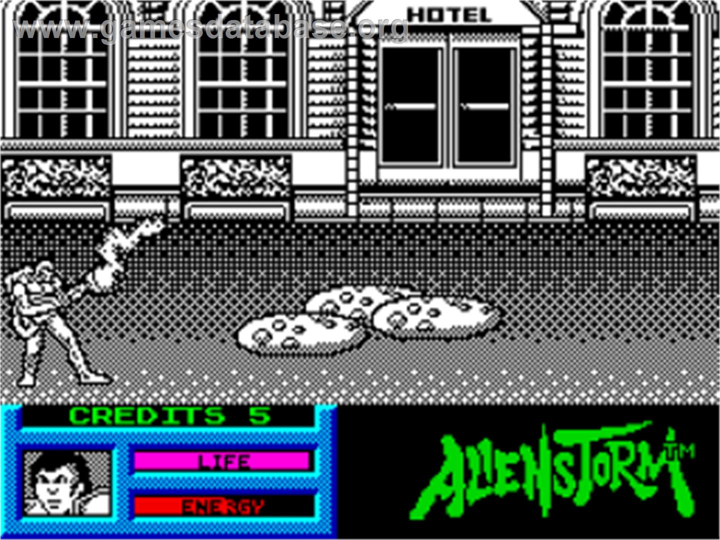 Alien Storm - Sinclair ZX Spectrum - Artwork - In Game