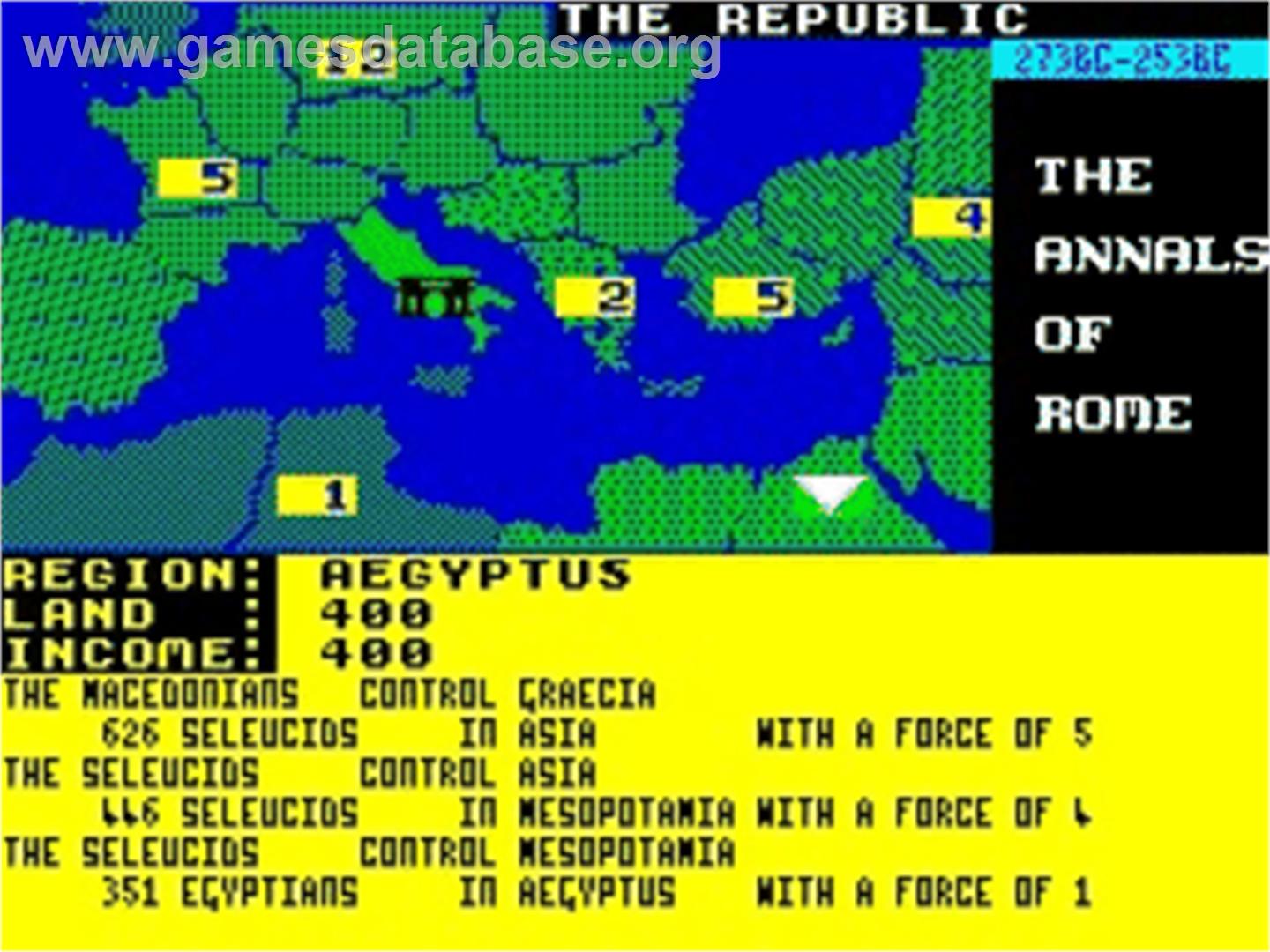 Annals Of Rome - Sinclair ZX Spectrum - Artwork - In Game