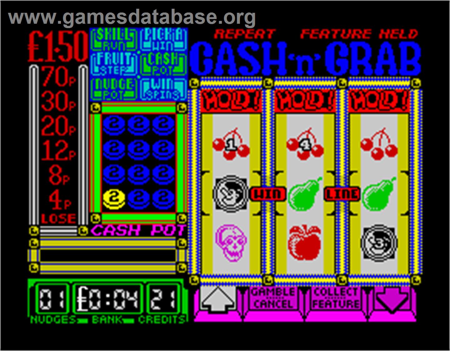 Arcade Fruit Machine - Sinclair ZX Spectrum - Artwork - In Game