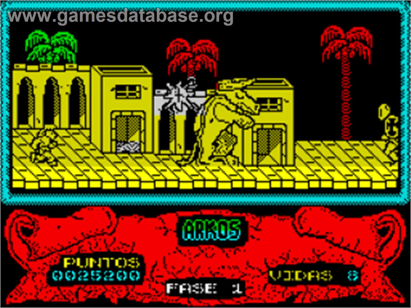 Arkos - Sinclair ZX Spectrum - Artwork - In Game