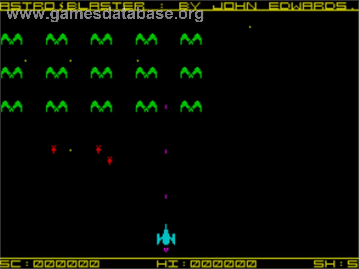 Astro Blaster - Sinclair ZX Spectrum - Artwork - In Game
