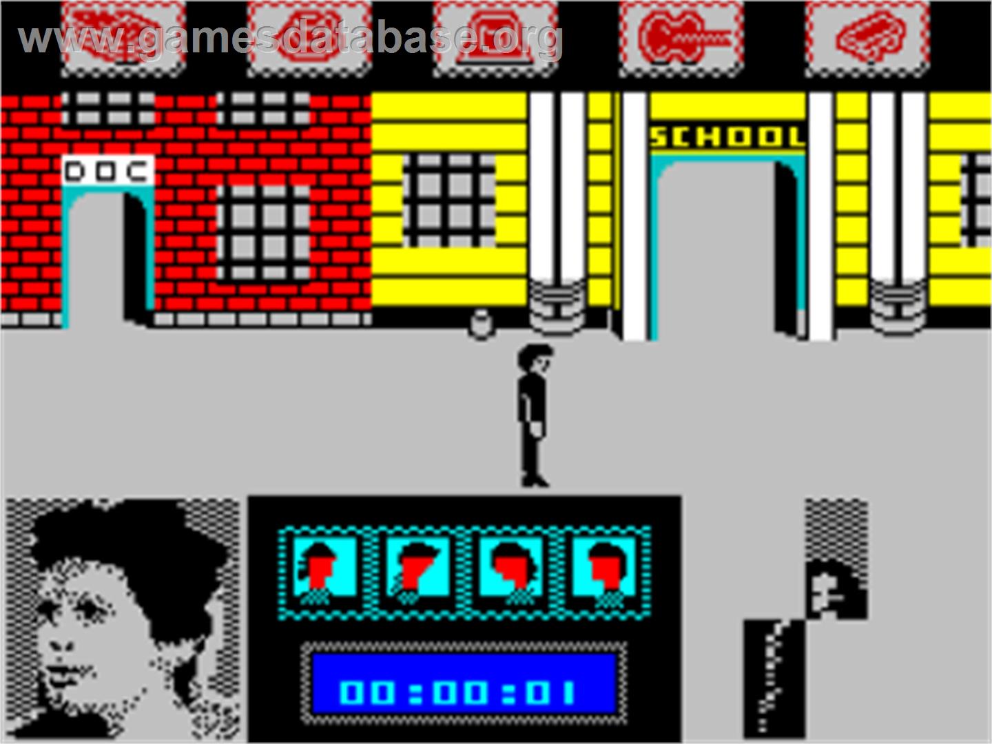 Back To The Future - Sinclair ZX Spectrum - Artwork - In Game