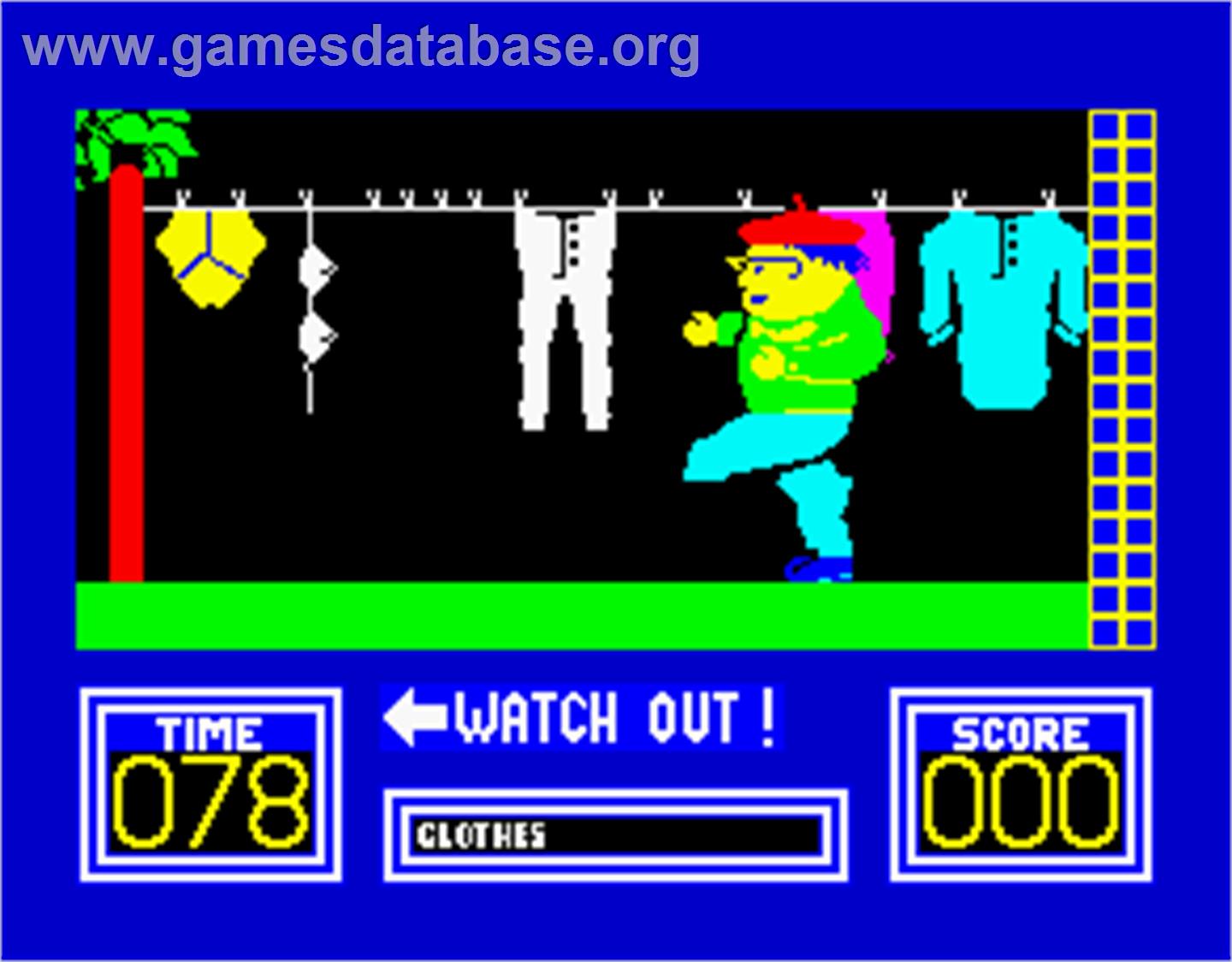 Benny Hill's Madcap Chase - Sinclair ZX Spectrum - Artwork - In Game