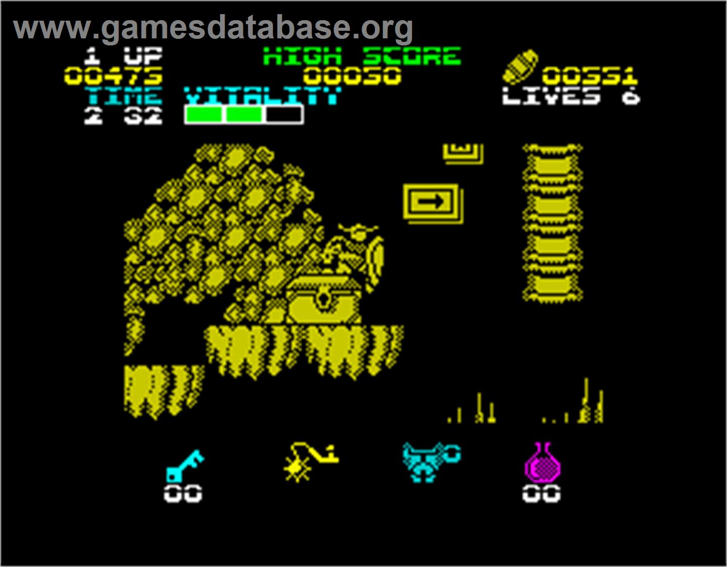 Black Tiger - Sinclair ZX Spectrum - Artwork - In Game