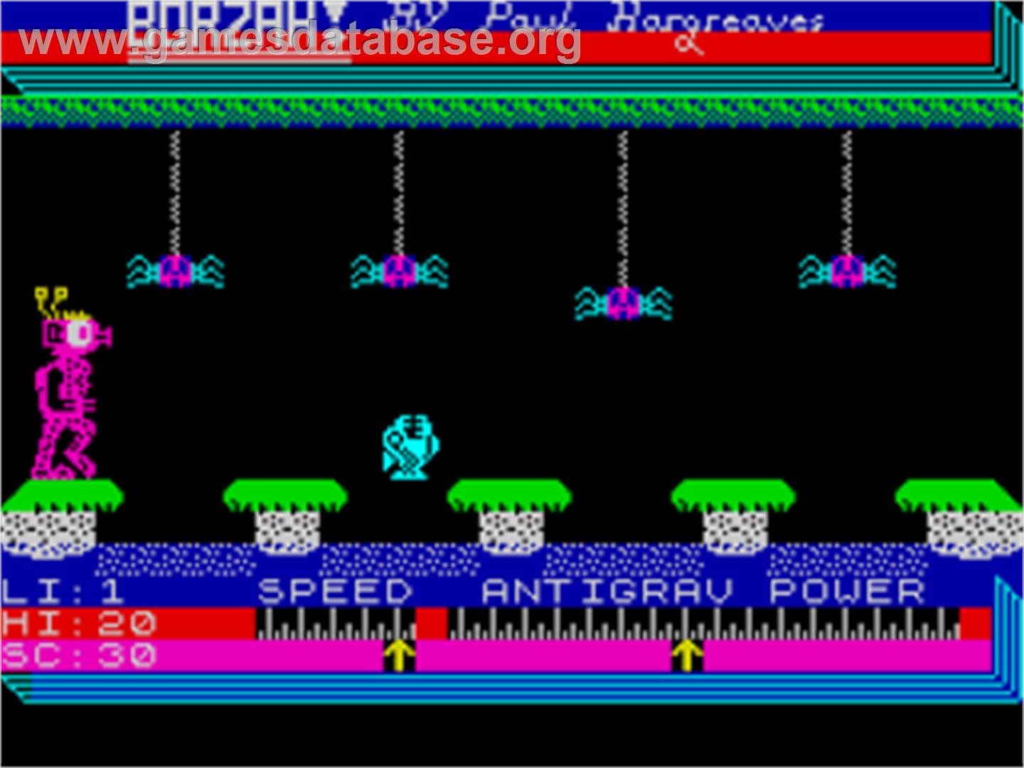 Borzak - Sinclair ZX Spectrum - Artwork - In Game