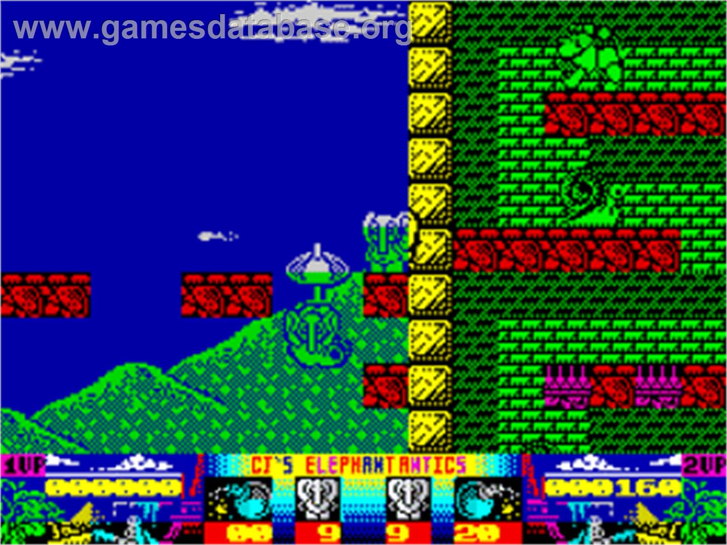 CJ's Elephant Antics - Sinclair ZX Spectrum - Artwork - In Game