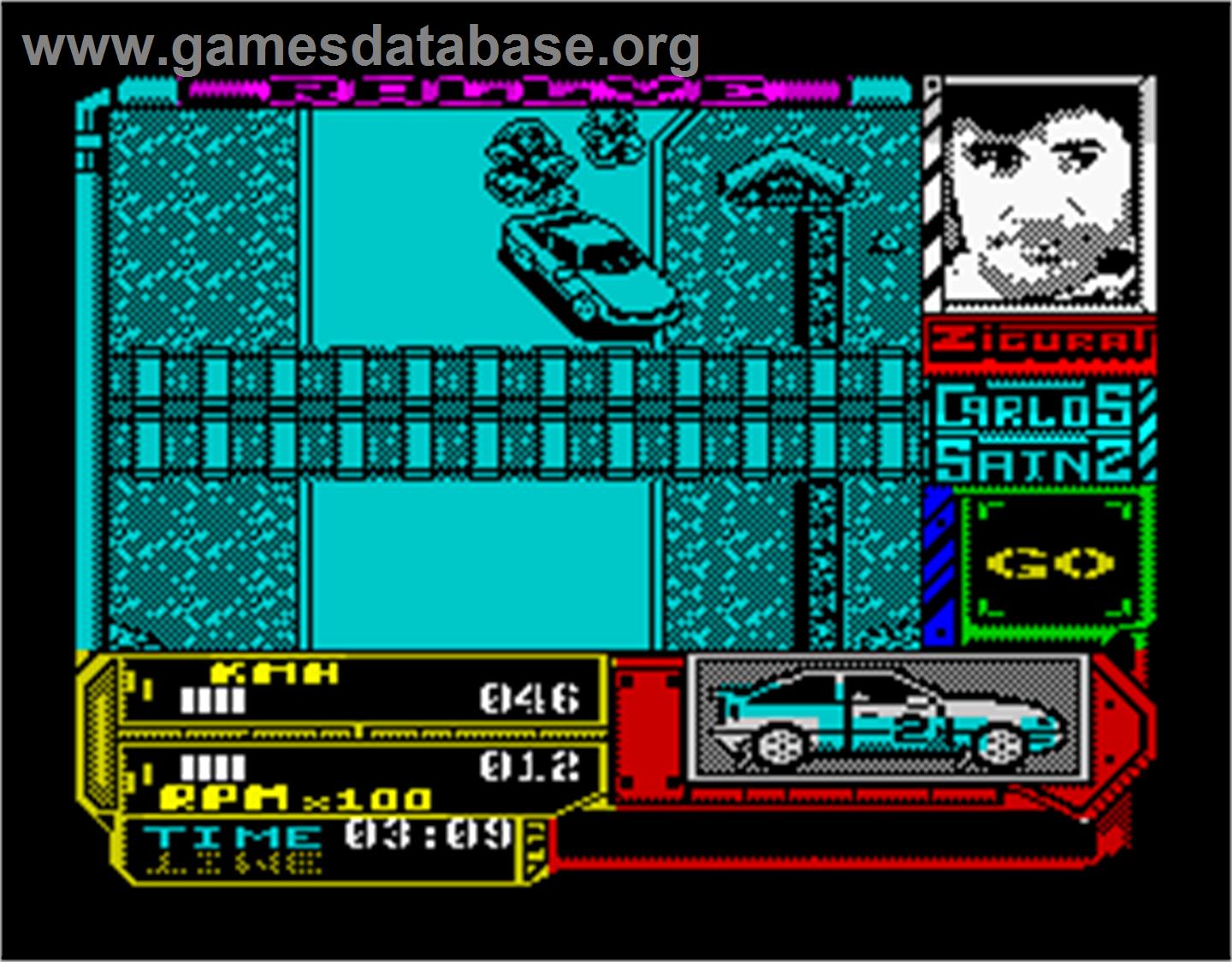 Carlos Sainz - Sinclair ZX Spectrum - Artwork - In Game