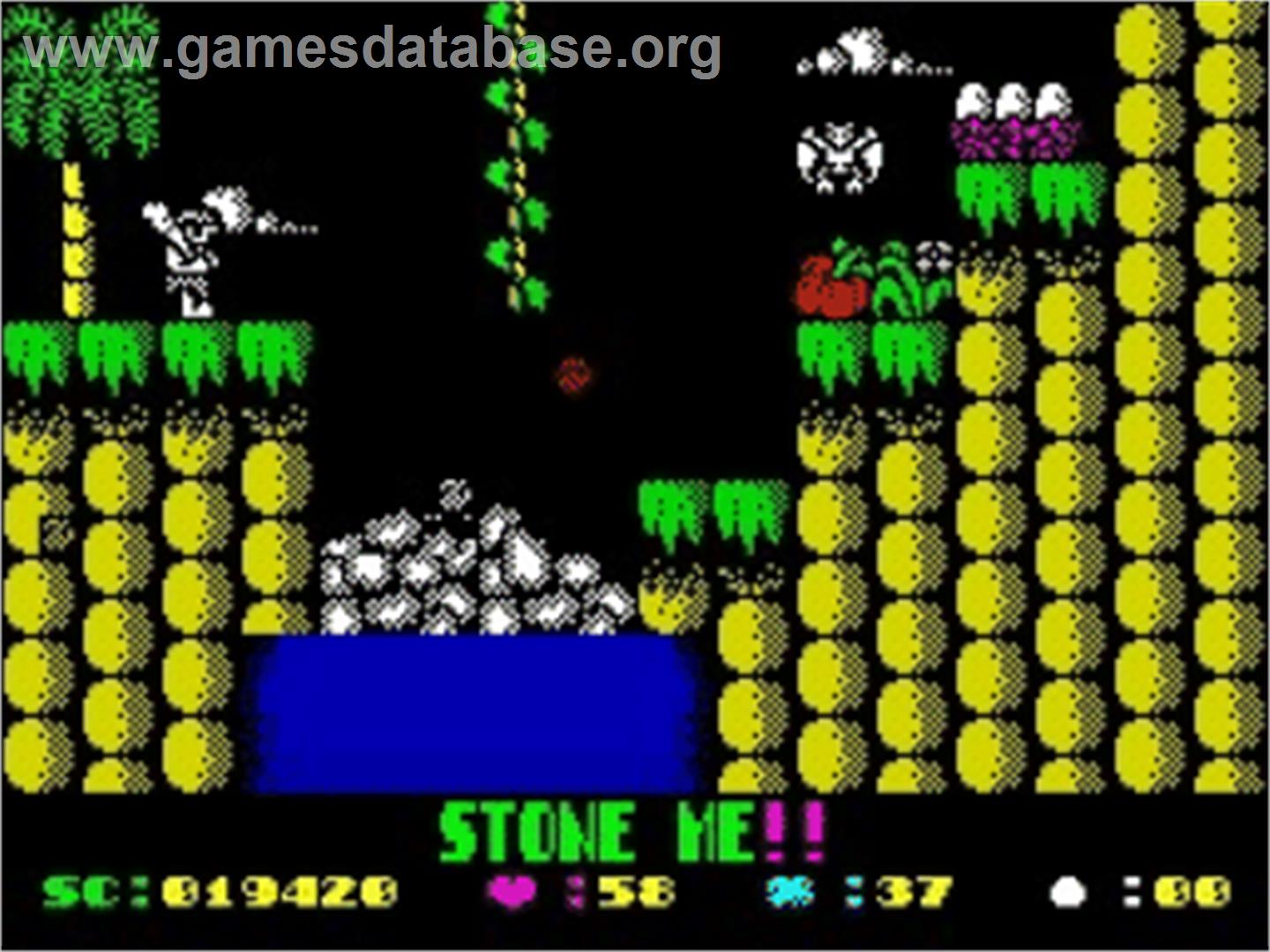 Cavemania - Sinclair ZX Spectrum - Artwork - In Game