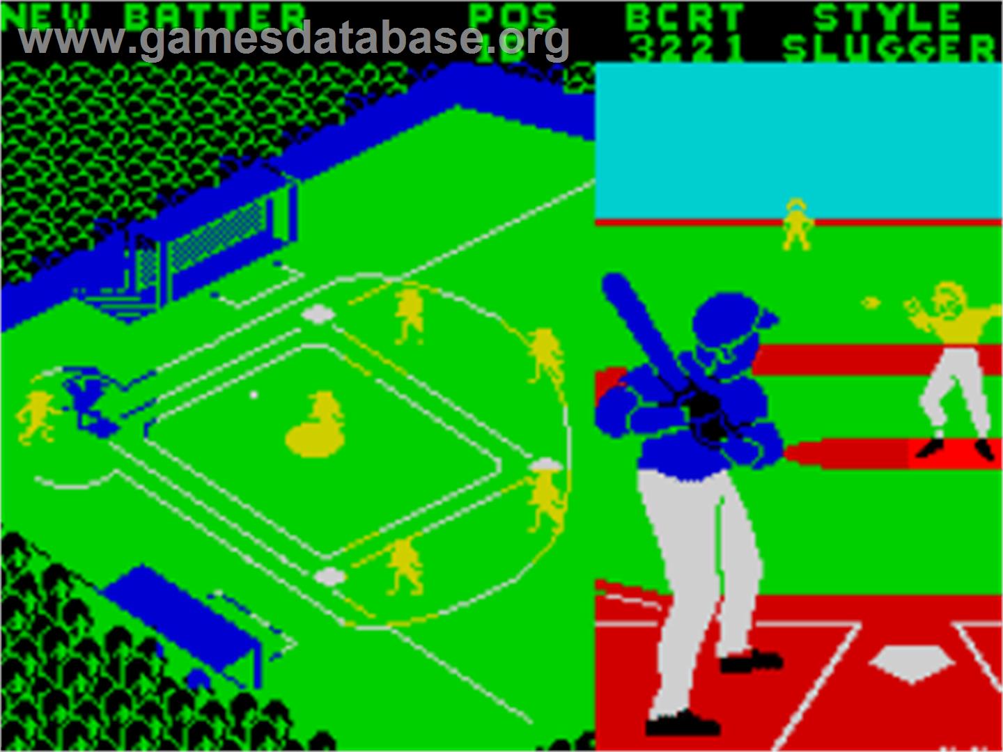 Championship Baseball - Sinclair ZX Spectrum - Artwork - In Game