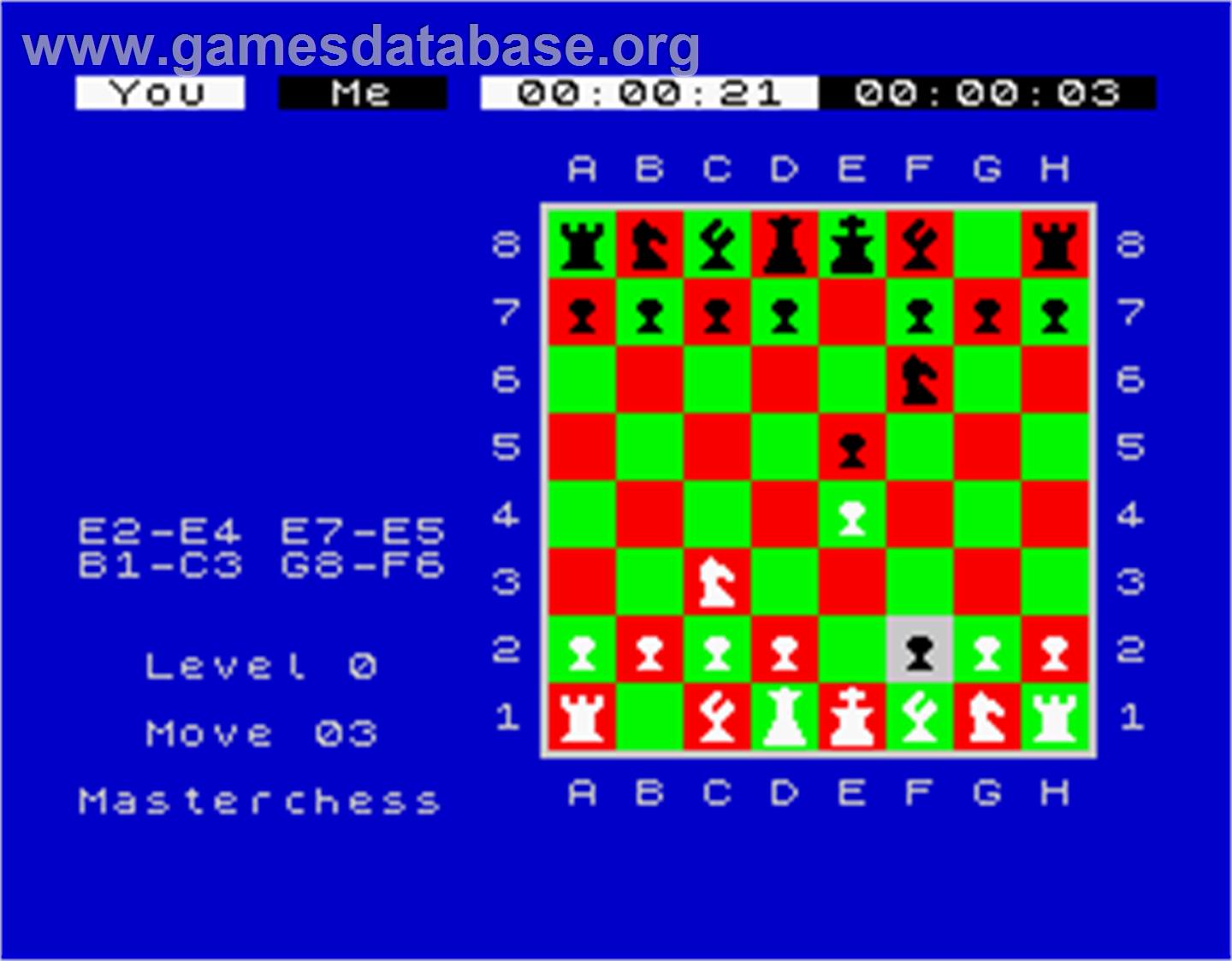 Chess - Sinclair ZX Spectrum - Artwork - In Game