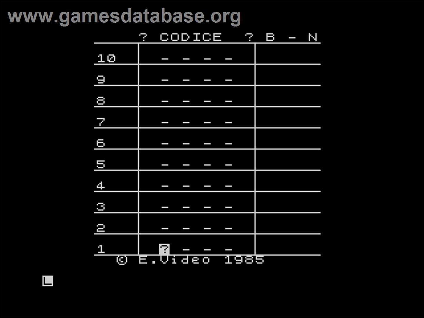 Codice - Sinclair ZX Spectrum - Artwork - In Game