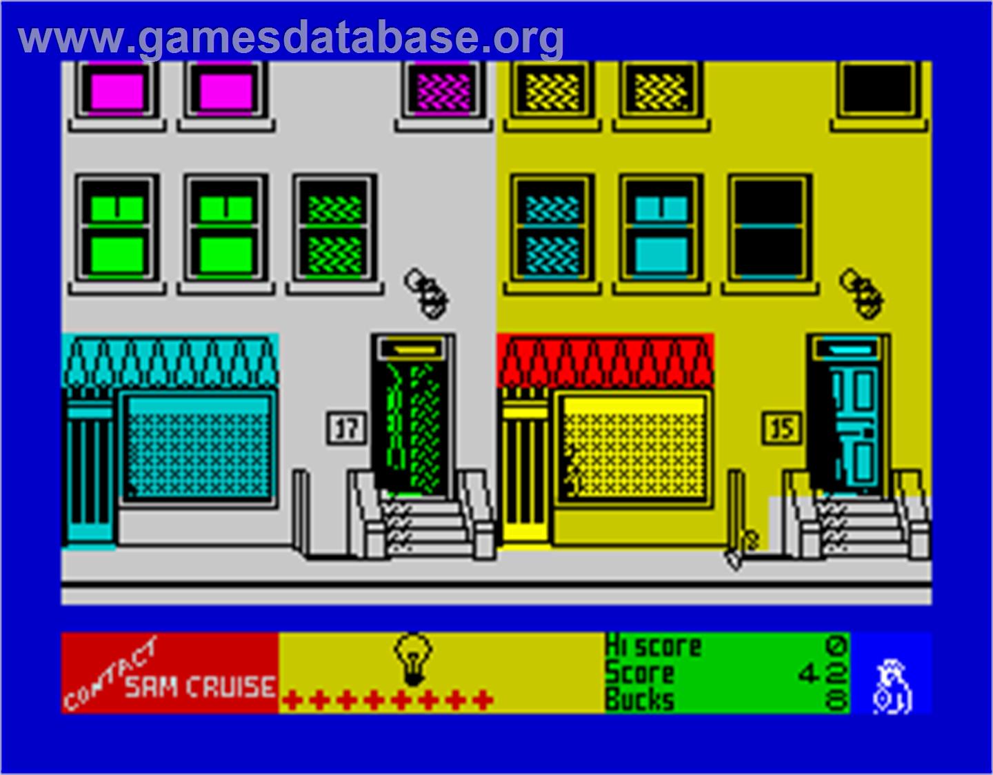 Contact Sam Cruise - Sinclair ZX Spectrum - Artwork - In Game