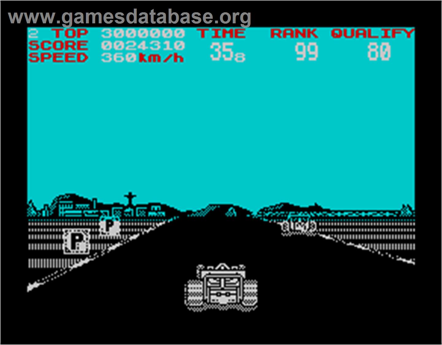 Continental Circus - Sinclair ZX Spectrum - Artwork - In Game