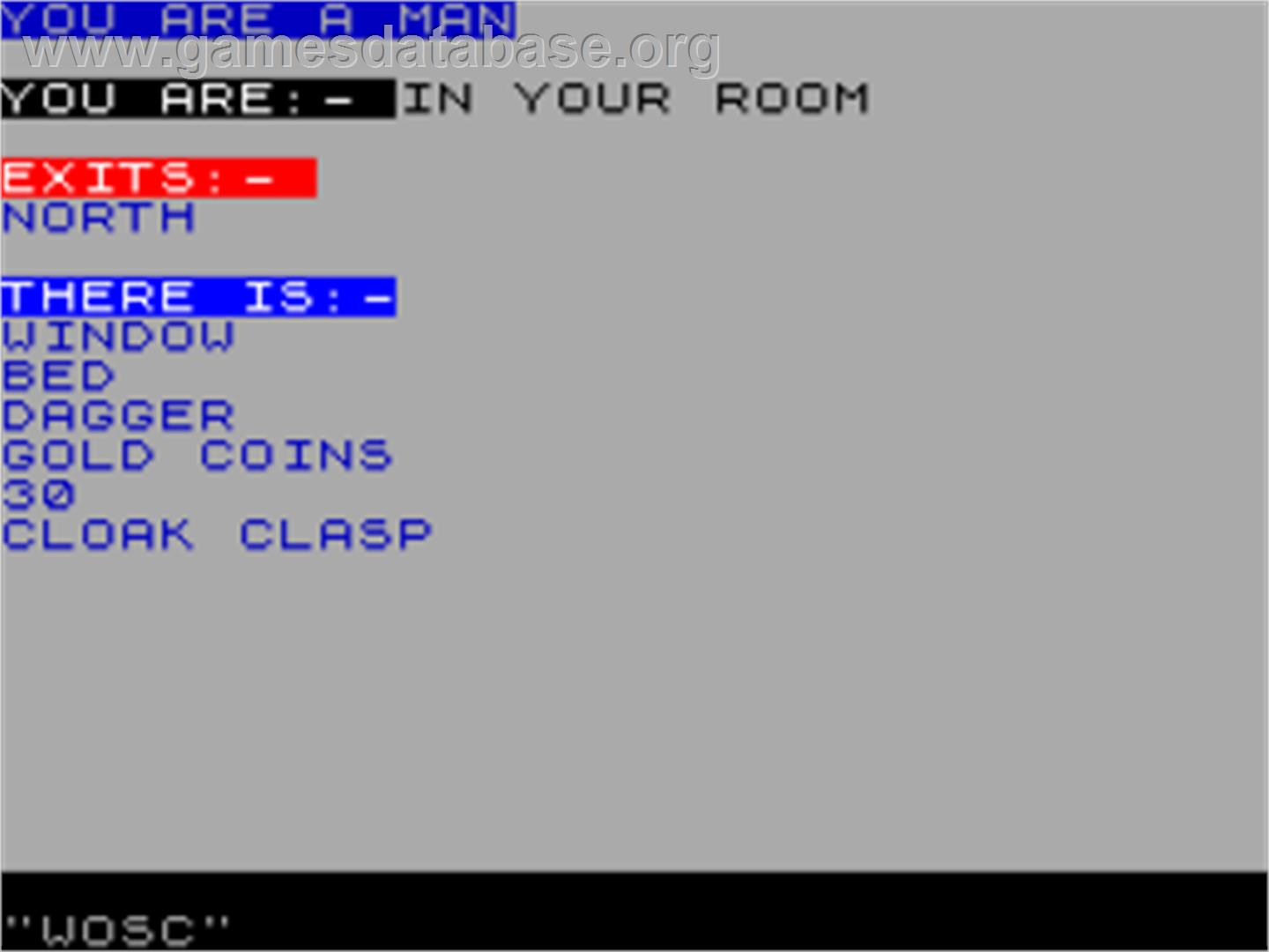 Cry Wolf - Sinclair ZX Spectrum - Artwork - In Game