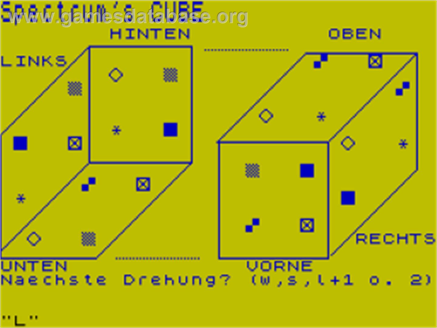 Cube - Sinclair ZX Spectrum - Artwork - In Game